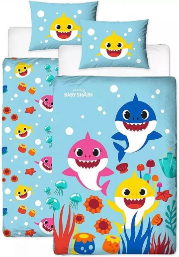 Baby shark dekbedovertrek