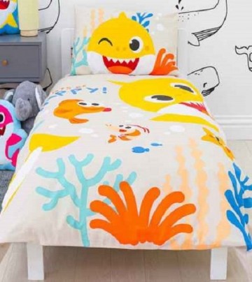 Baby shark peuter dekbedovertrek
