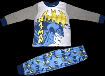 Batman pyjama blauw met grijs