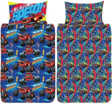 Blaze en de monsterwielen peuterbed dekbedovertrek