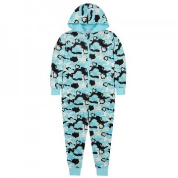 Hartjes blauw onesie 0