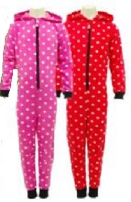 Onesie gestippeld maat 98/104 en 110/116