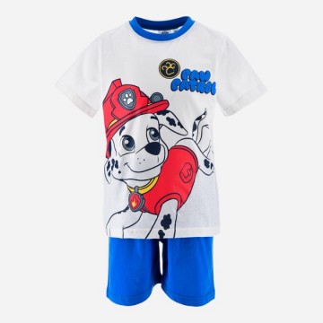 Paw patrol   shortama   katoen   wit met blauw