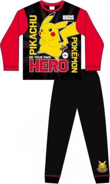 Pokemon kinderpyjama zwart met rood
