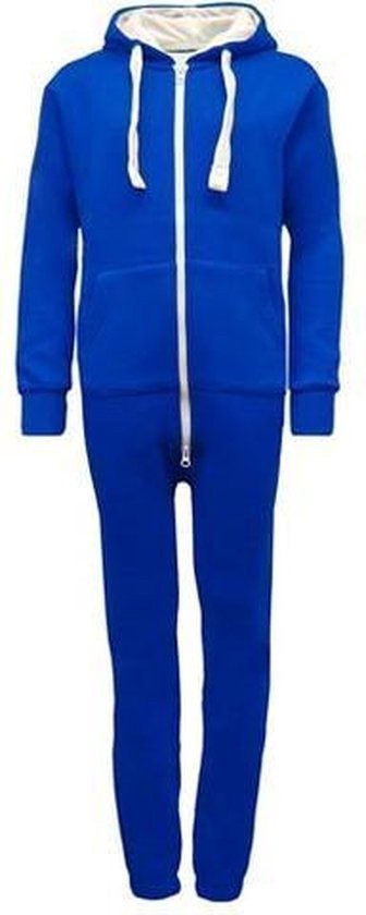 Gepland kleding stof straal Joggingstof onesie - maat 122/128 t/m 158 - blauw - Onesies maat 92 t/m 158  - www.karaktershop.nl